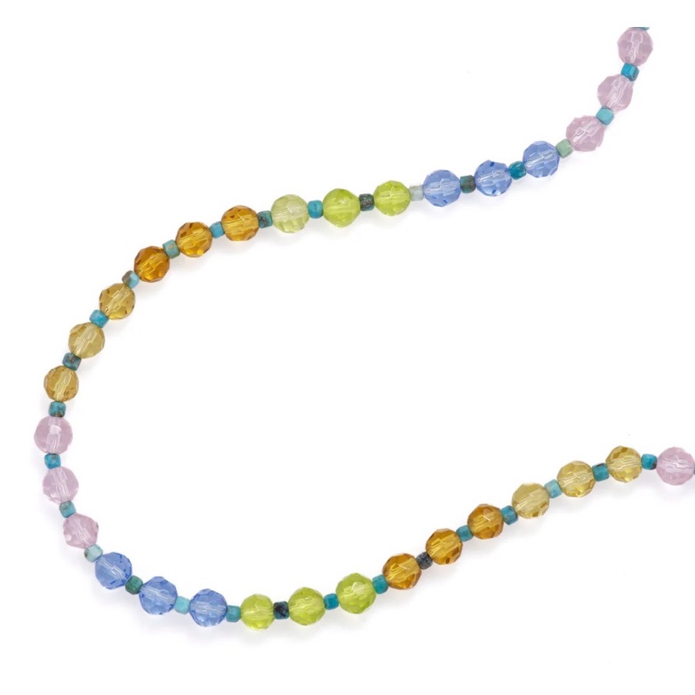 Mayamar Pastel and Turquoise Beaded Necklace - Picture 2 of 4